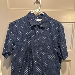 Old Navy Everyday Shirt- navy white dot